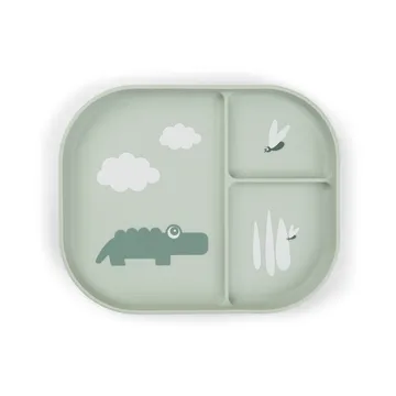 Croco フーディー 子供用プレート 18x22 cm - Green - Done by deer