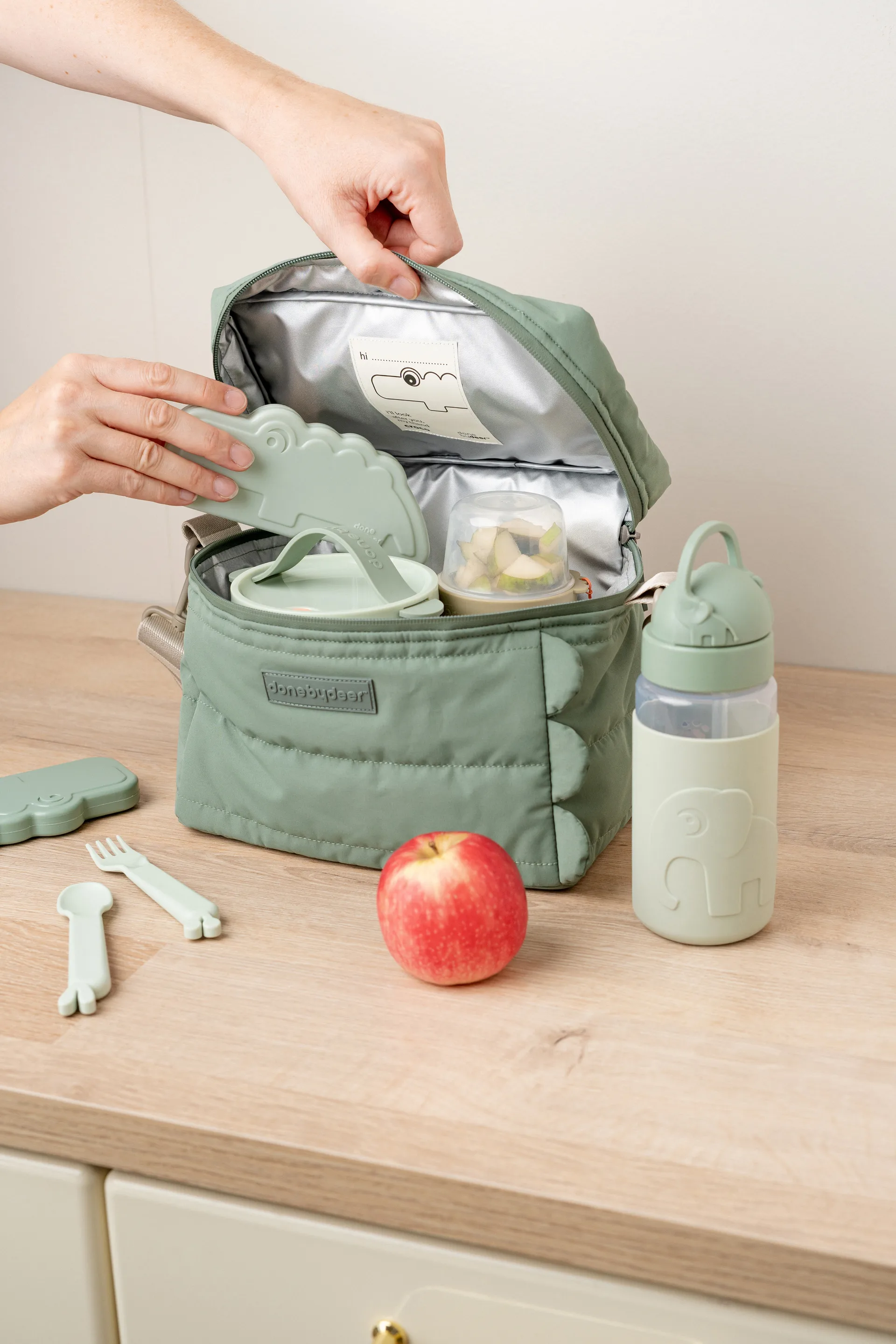 Croco 保冷パック 2個, Green Done by deer