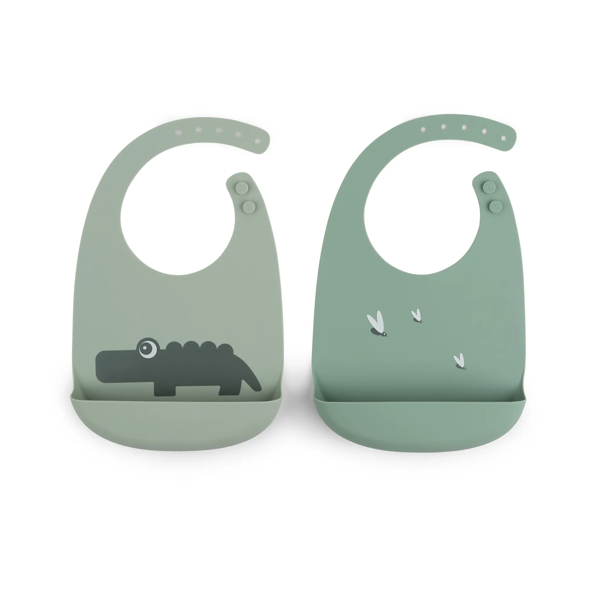 Croco シリコンエプロン 2枚セット, Green Done by deer