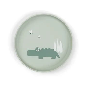 Croco フーディー 子供用プレート Ø20 cm - Green - Done by deer