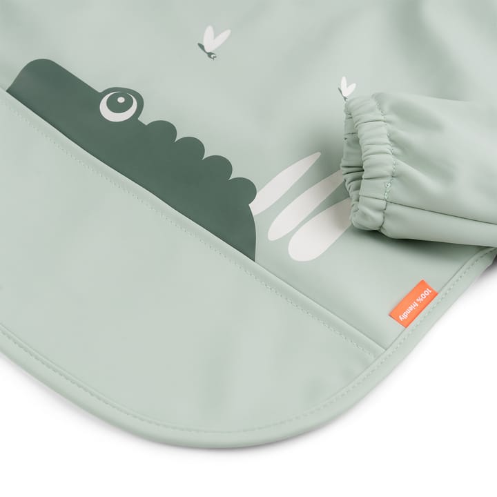 Croco お食事エプロン 袖付き, Green Done by deer