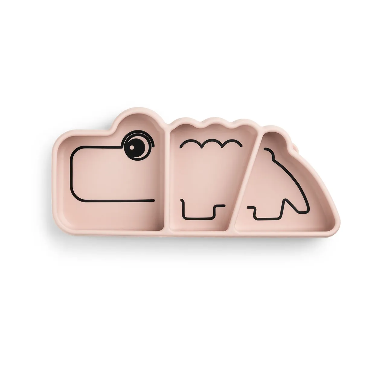 Croco Stick&Stay 子供用プレート 9x21 cm, Powder Done by deer