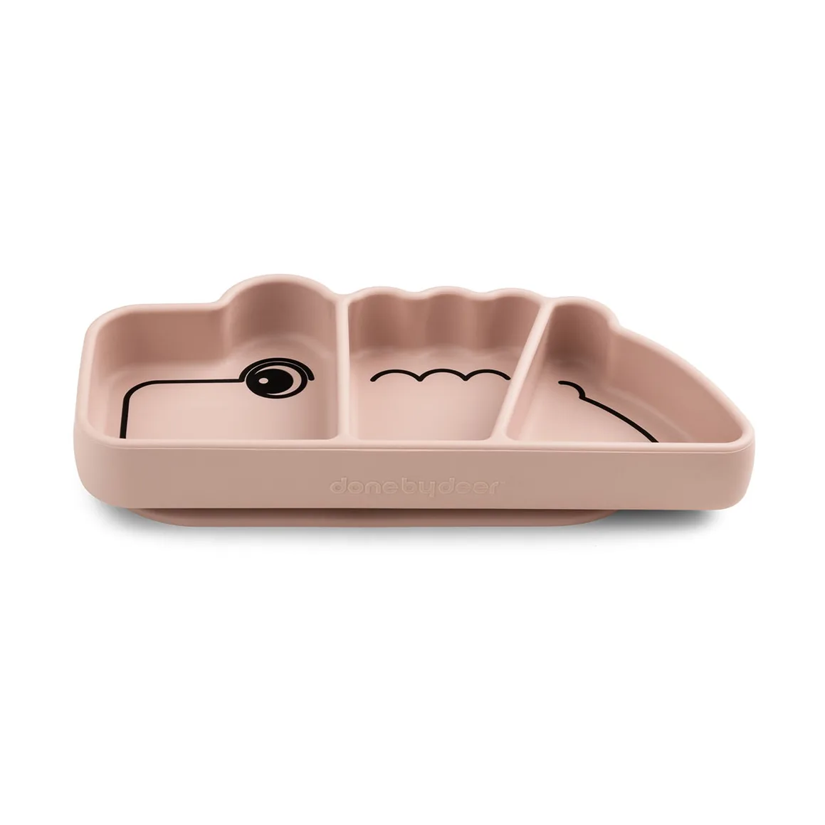 Croco Stick&Stay 子供用プレート 9x21 cm, Powder Done by deer