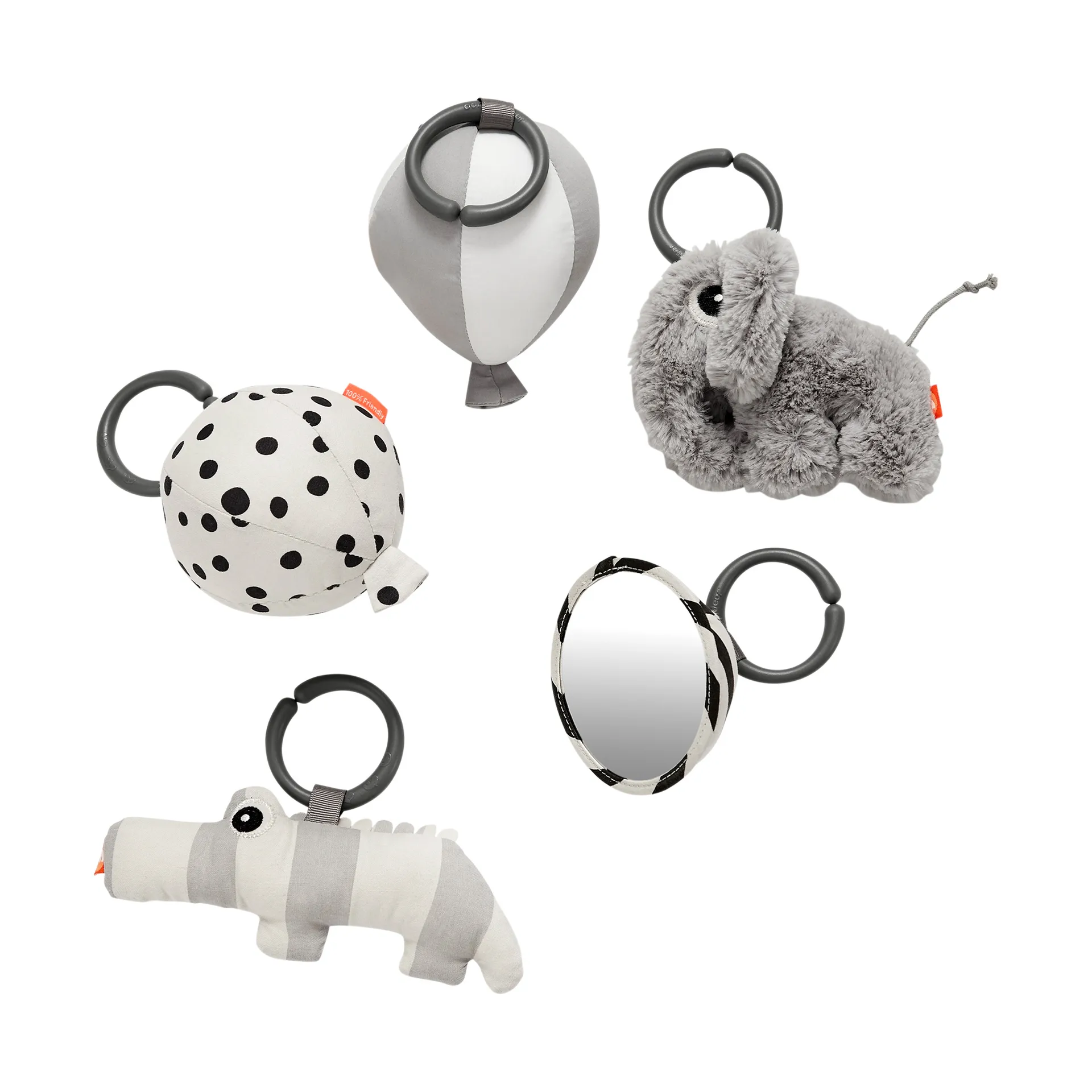 Deer Friends ベビージム Ø90 cm, Grey Done by deer