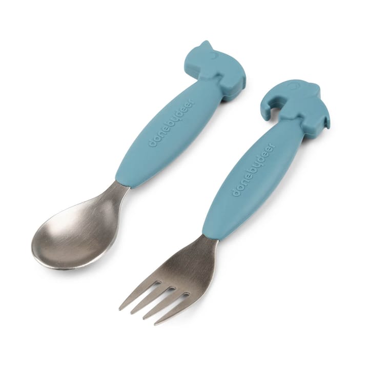Deer Friends Easy-grip カトラリーセット 2ピース, Blue Done by deer