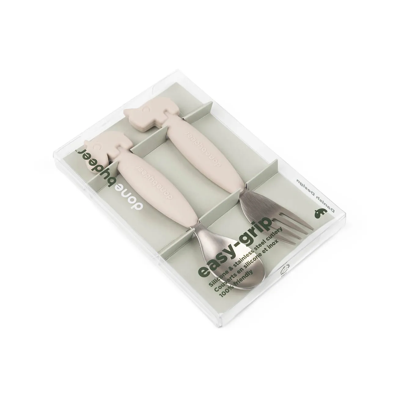 Deer Friends Easy-grip カトラリーセット 2ピース, Sand Done by deer