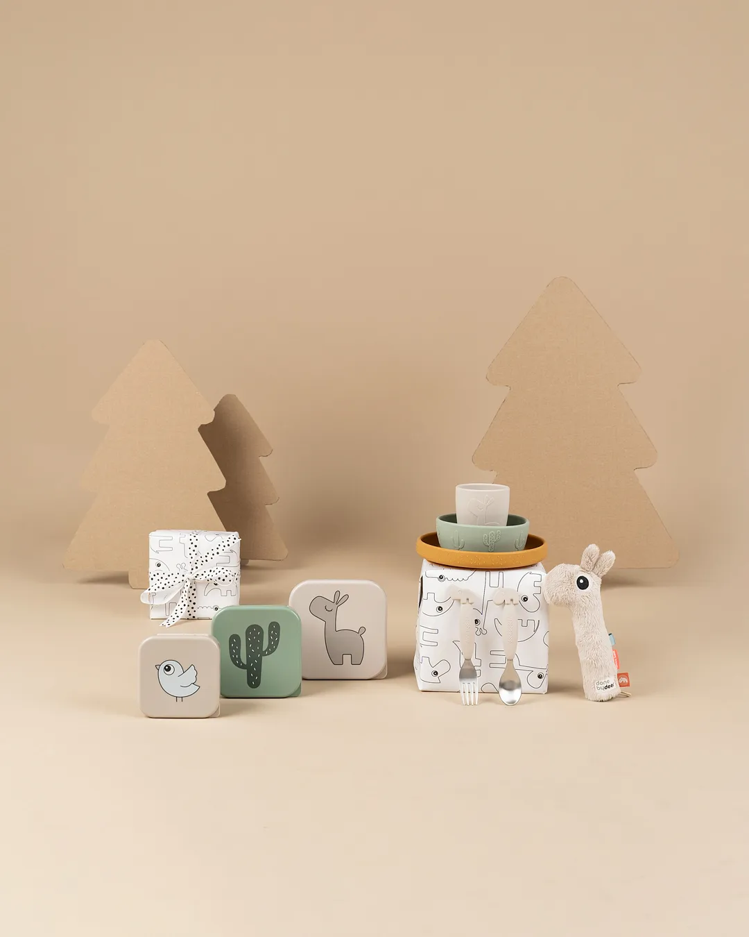 Deer Friends Easy-grip カトラリーセット 2ピース, Sand Done by deer