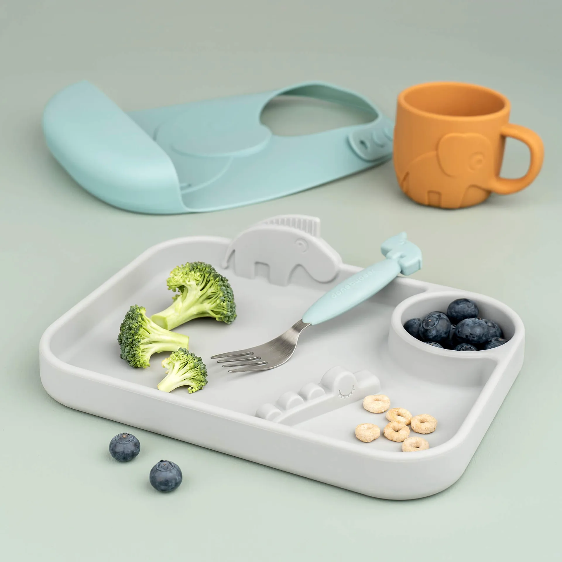 Deer Friends Easy-grip カトラリーセット 3ピース, Blue Done by deer
