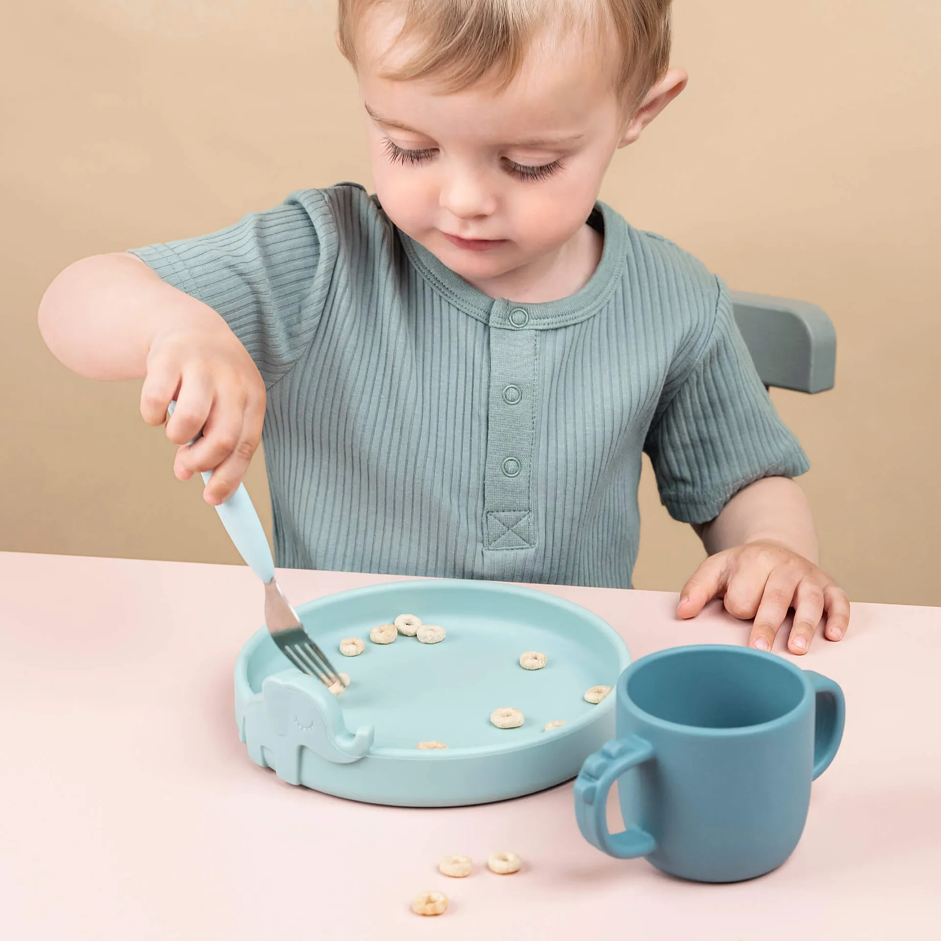 Deer Friends Easy-grip カトラリーセット 3ピース, Blue Done by deer