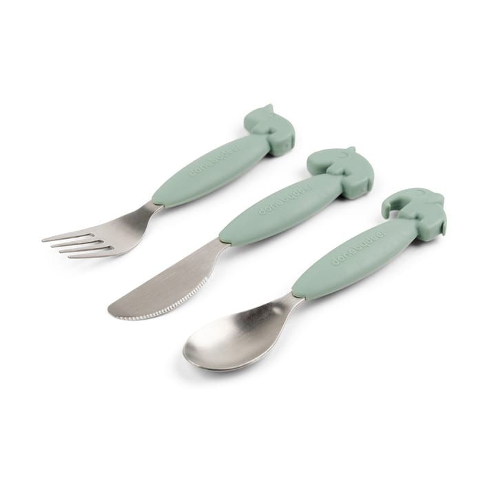 Deer Friends Easy-grip カトラリーセット 3ピース, Green Done by deer