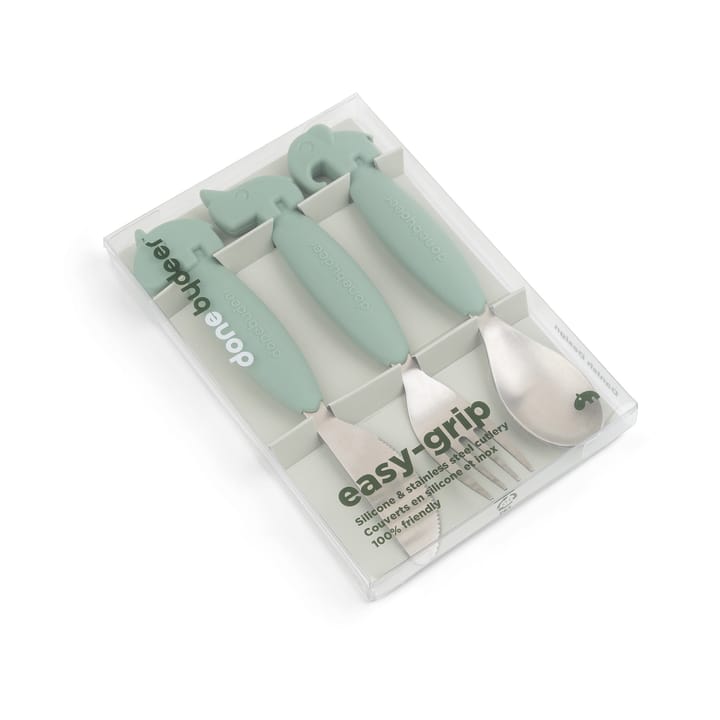 Deer Friends Easy-grip カトラリーセット 3ピース, Green Done by deer