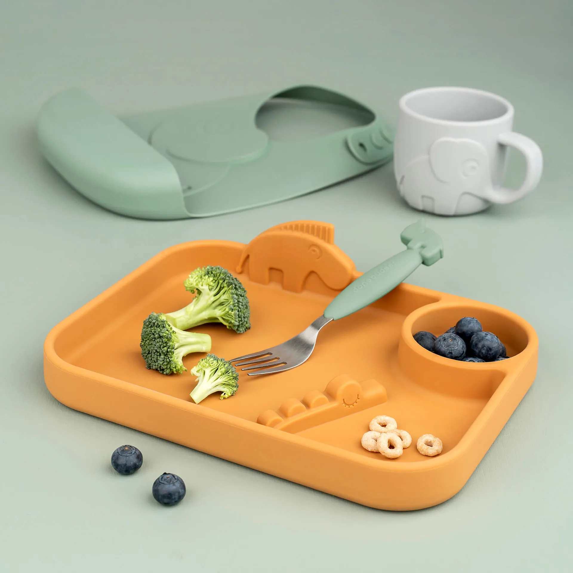 Deer Friends Easy-grip カトラリーセット 3ピース, Green Done by deer