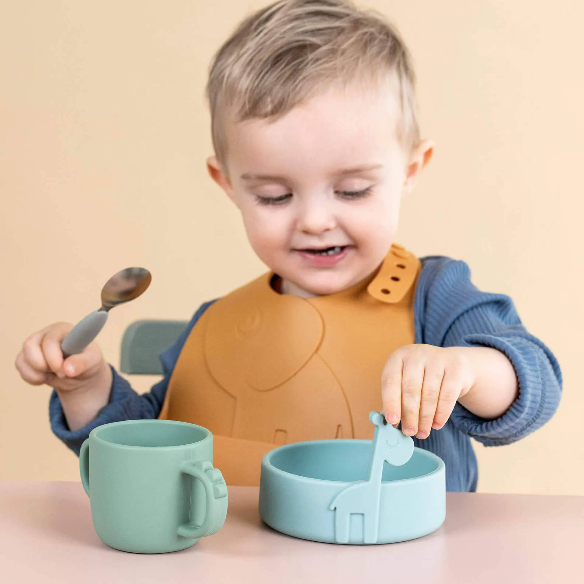 Deer Friends Easy-grip カトラリーセット 3ピース, Grey Done by deer