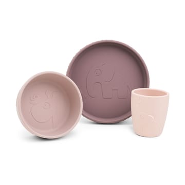 Deer Friends Stick&Stay 子供用ディナーセット 3ピース - Powder - Done by deer