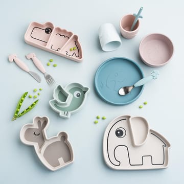 Deer Friends Stick&Stay 子供用ディナーセット 3ピース - Powder - Done by deer