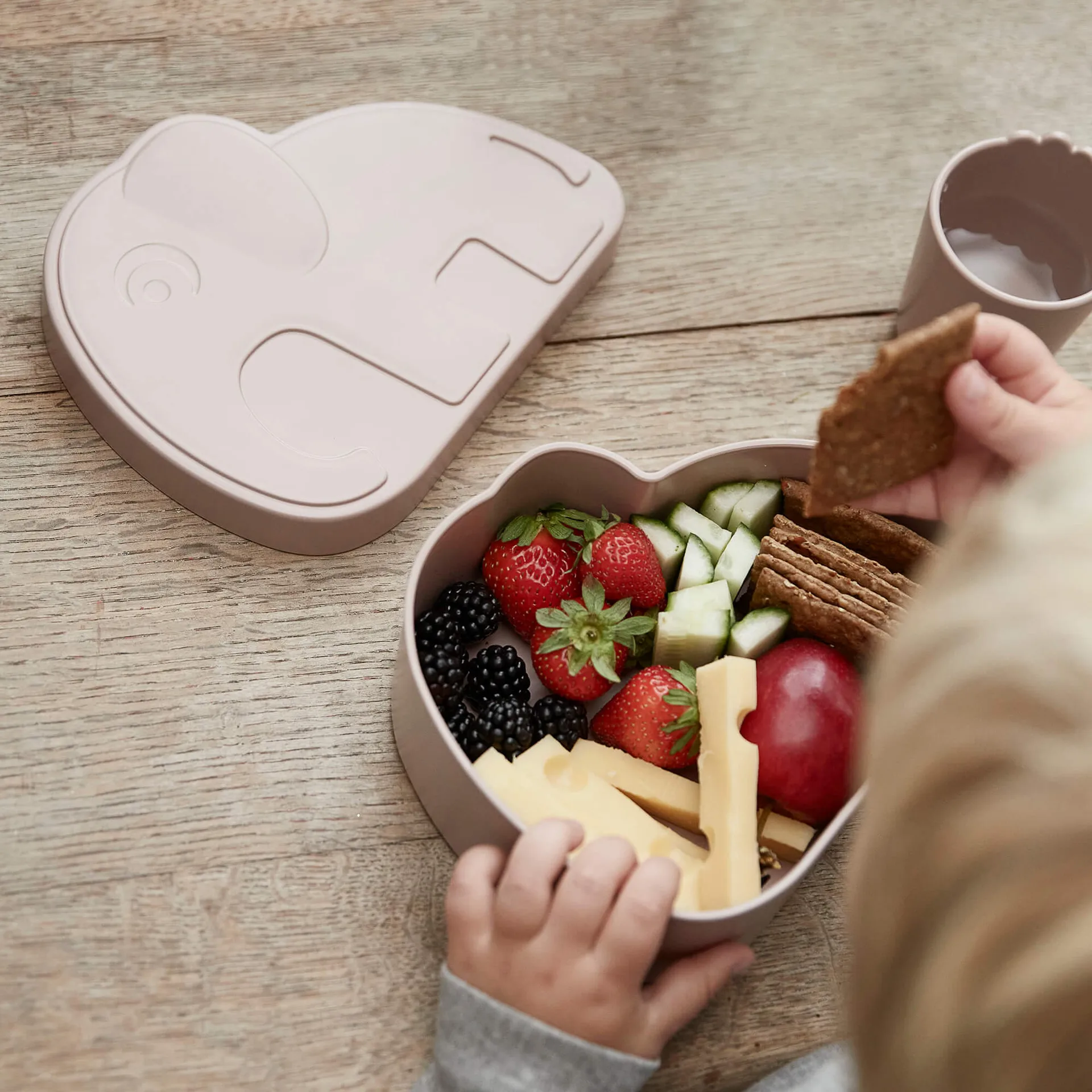 Elphee kiddish ランチボックス, Grey Done by deer