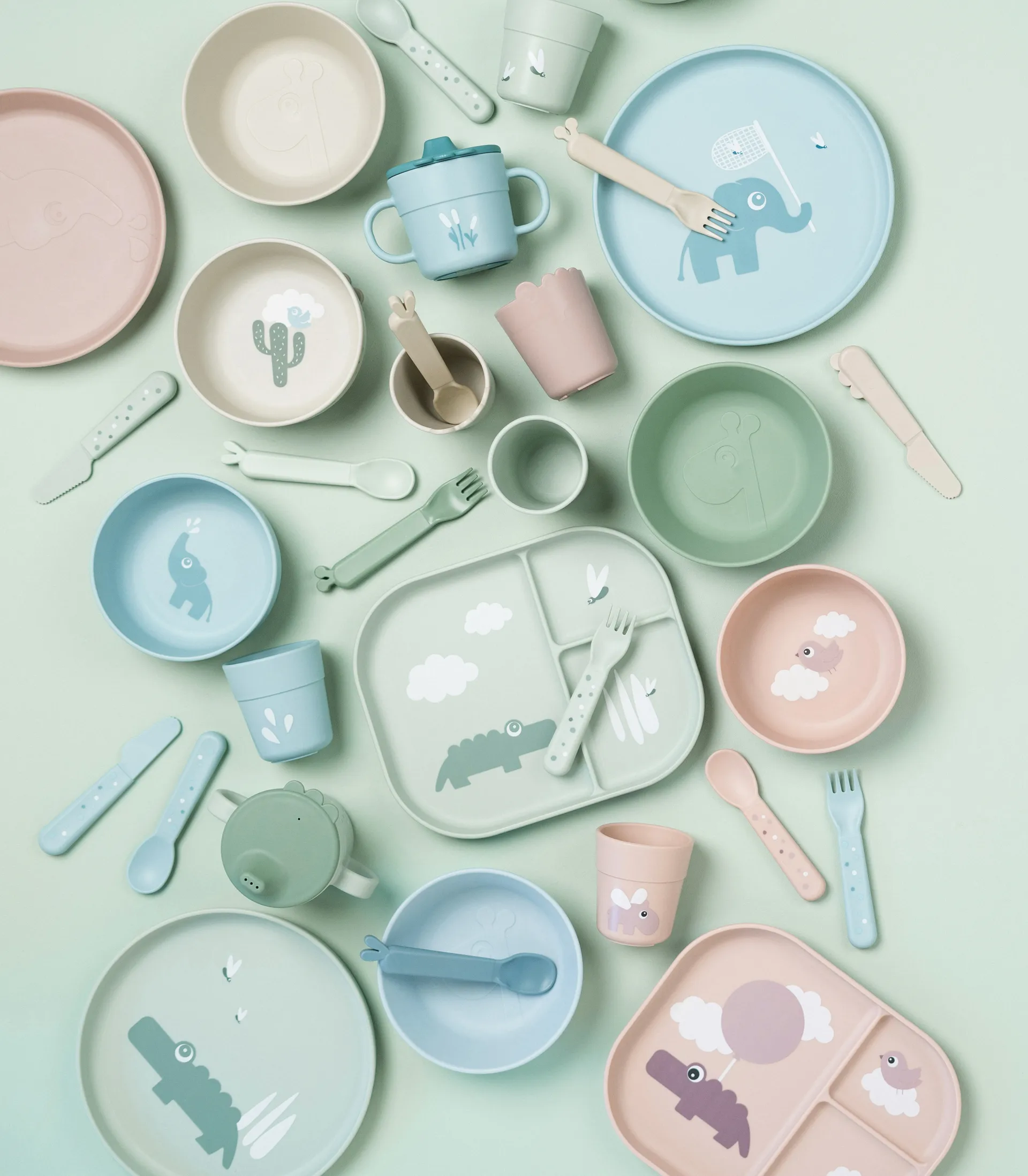 Happy Clouds フーディーボウル Ø12 cm, Powder Done by deer