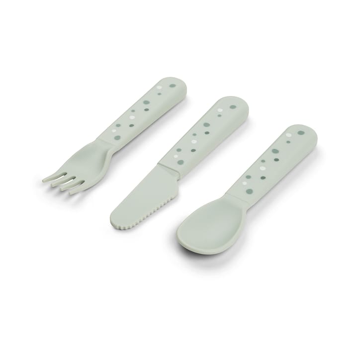 Happy Dots フーディー カトラリーセット 3本セット, Green Done by deer
