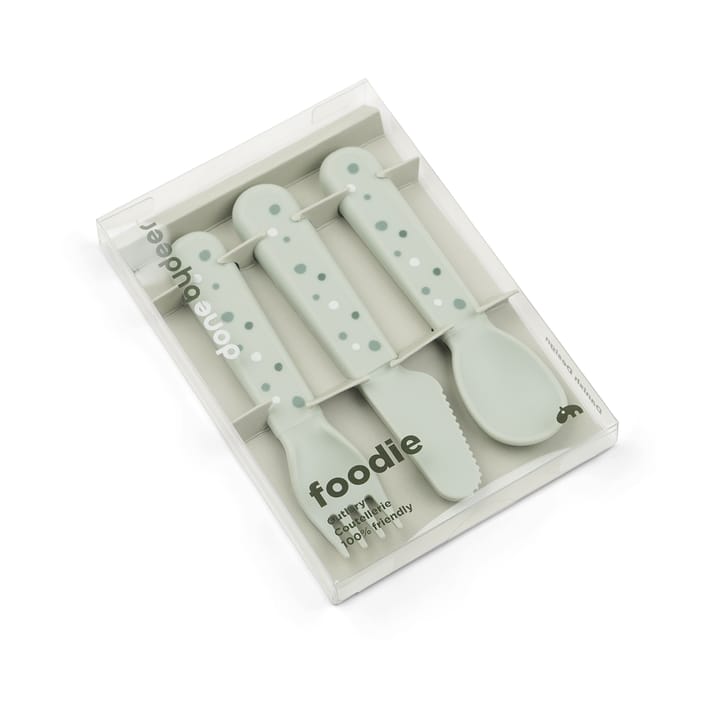Happy Dots フーディー カトラリーセット 3本セット, Green Done by deer