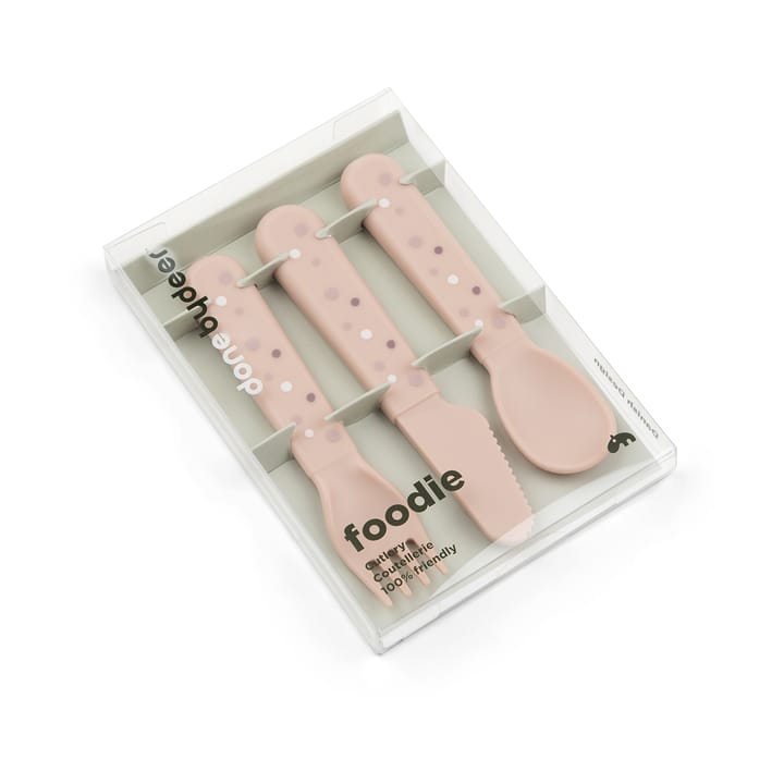 Happy Dots フーディー カトラリーセット 3本セット, Powder Done by deer