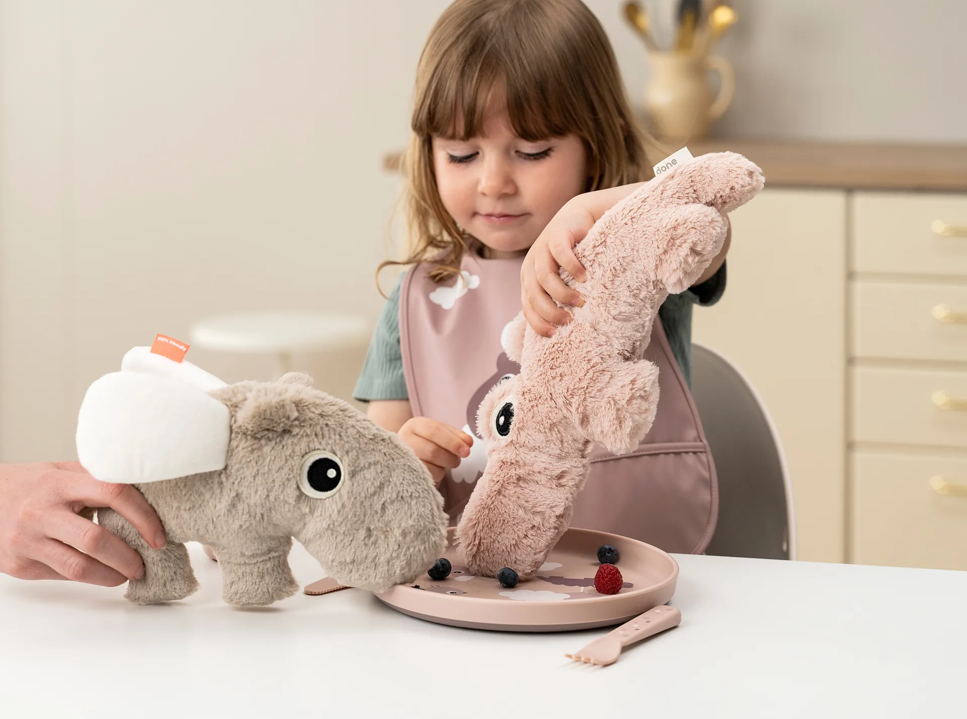 Happy Dots フーディー カトラリーセット 3本セット, Powder Done by deer