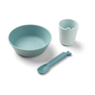 Kiddish ファーストミールディナーウェアセット 3パーツ - Blue - Done by deer