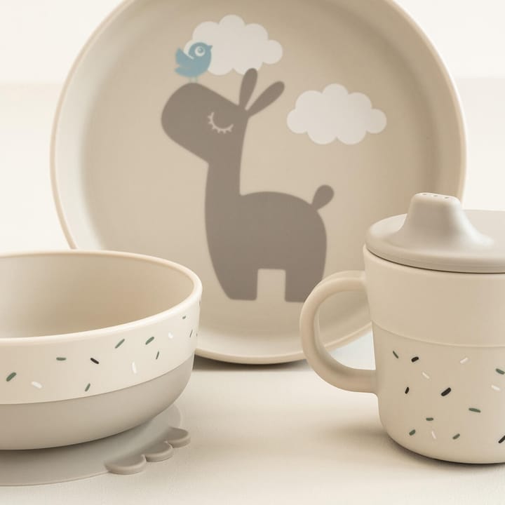 Lalee フーディー 子供用食器セット 3本セット, Sand Done by deer
