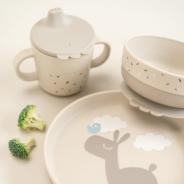 Lalee フーディー 子供用食器セット 3本セット, Sand Done by deer