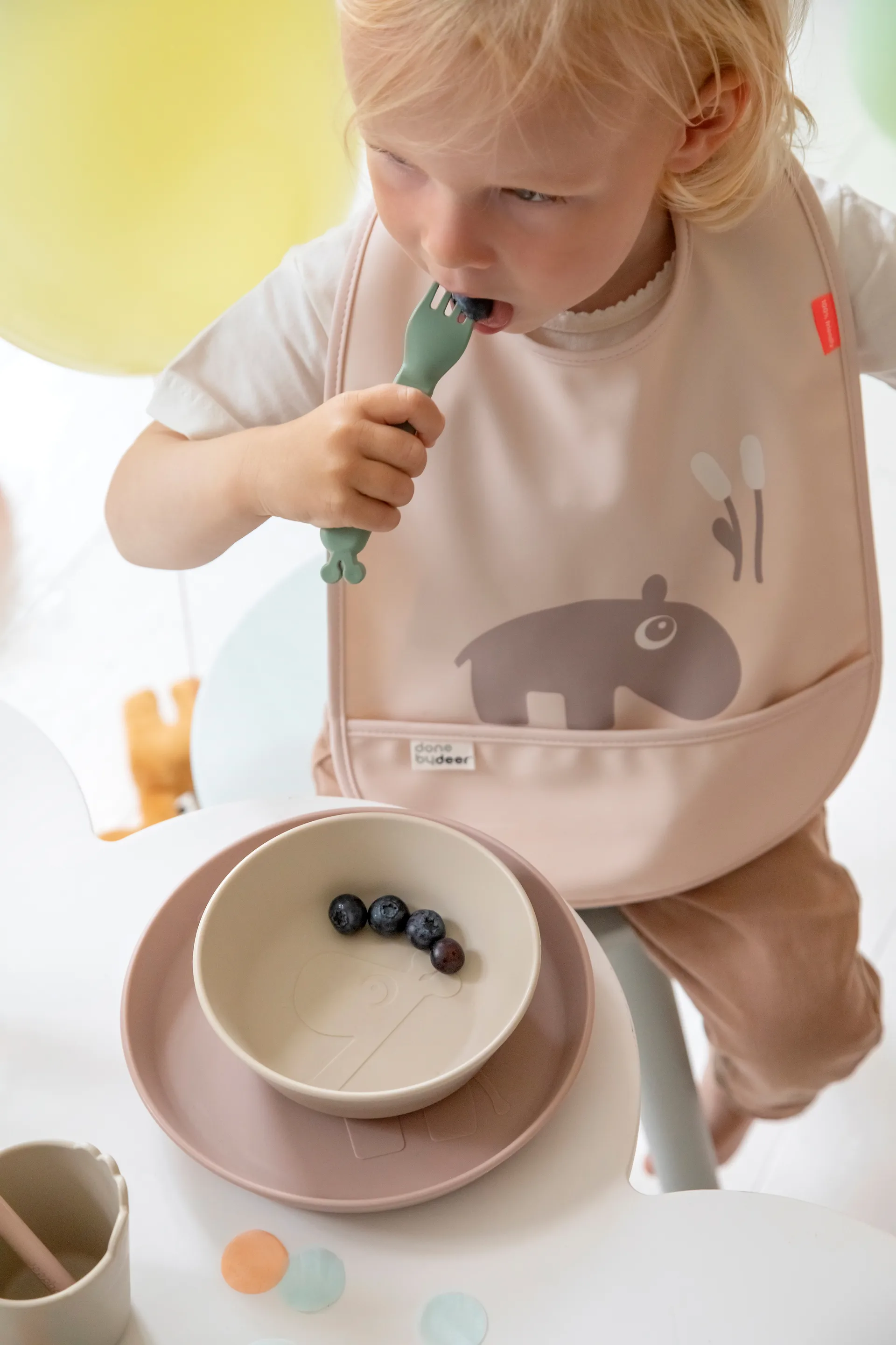 Ozzo お食事エプロン 2枚セット, Powder Done by deer