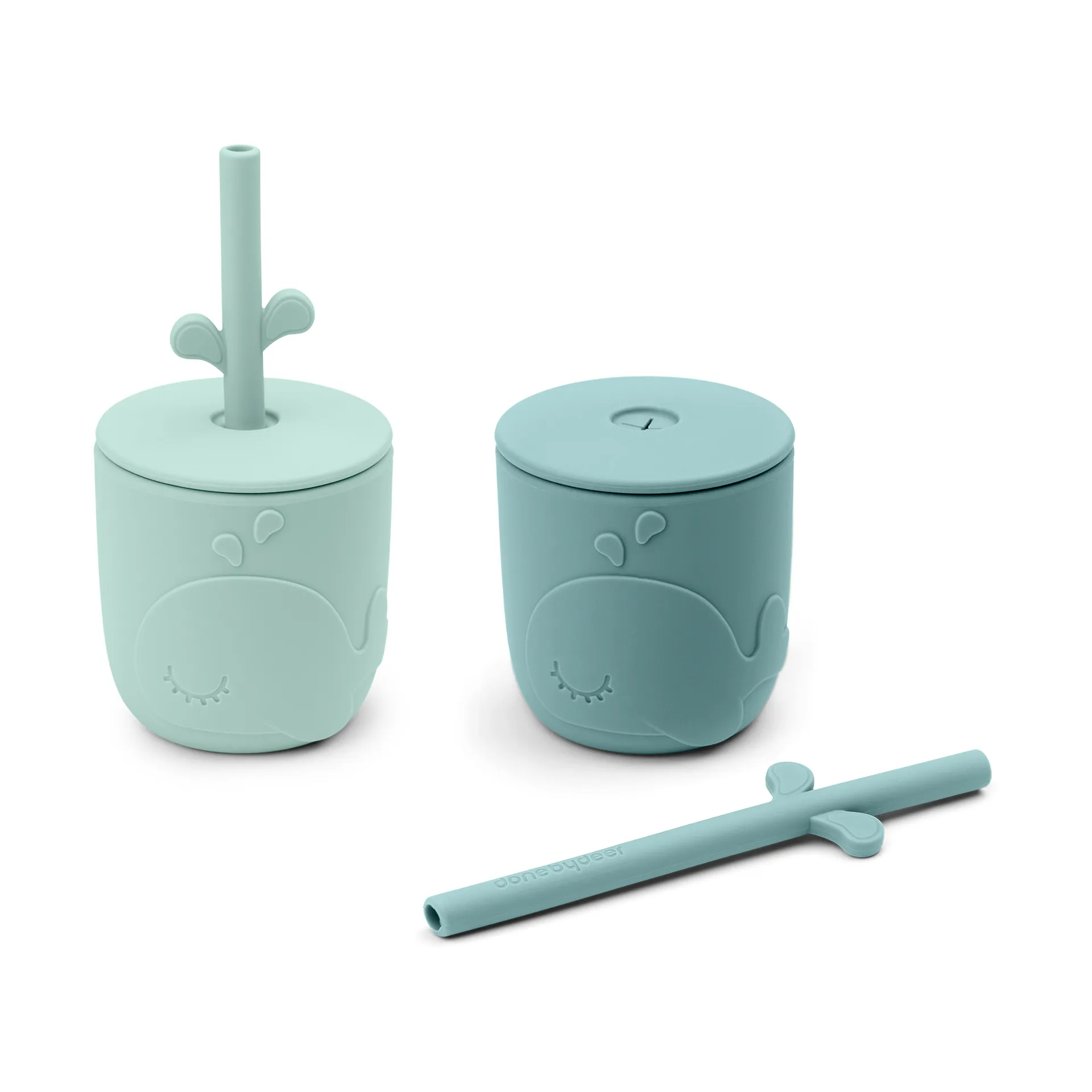 Wally peekabooストロー付きマグ 2個, Blue Done by deer