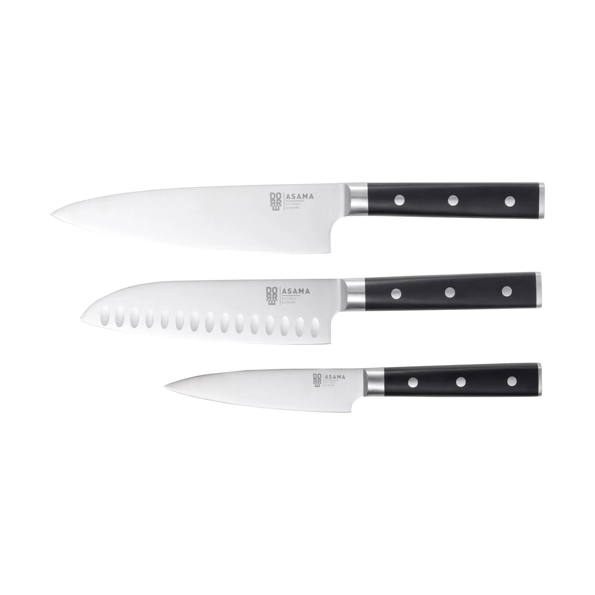 Asama ナイフセット, Stainless steel, 3 pieces Dorre