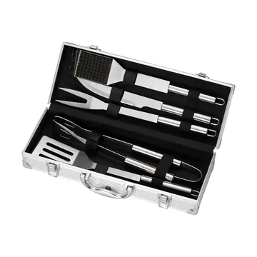 BBQ グリルセット - Stainless steel, 5-piece, gift box - Dorre