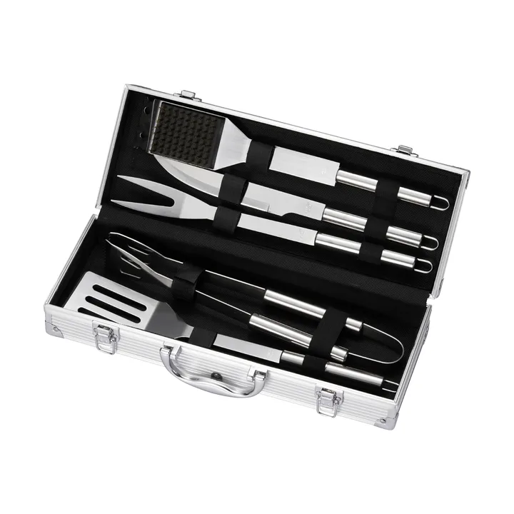 BBQ グリルセット - Stainless steel, 5-piece, gift box - Dorre