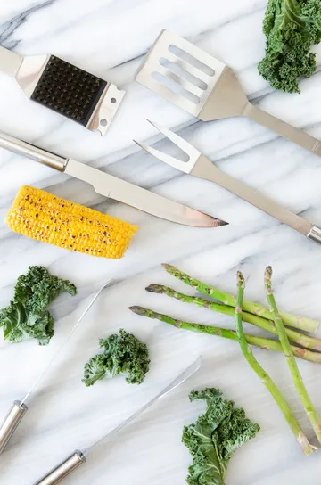 BBQ グリルセット - Stainless steel, 5-piece, gift box - Dorre