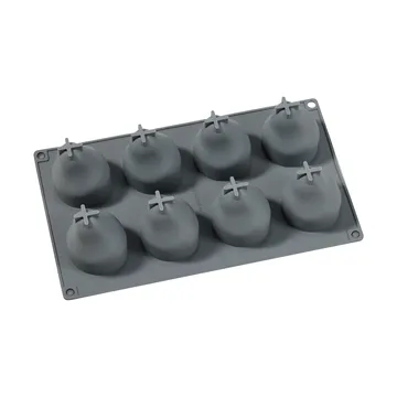 Beck ベーキングティン - Grey, pear, silicone, 8 pcs - Dorre