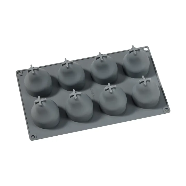 Beck ベーキングティン - Grey, pear, silicone, 8 pcs - Dorre