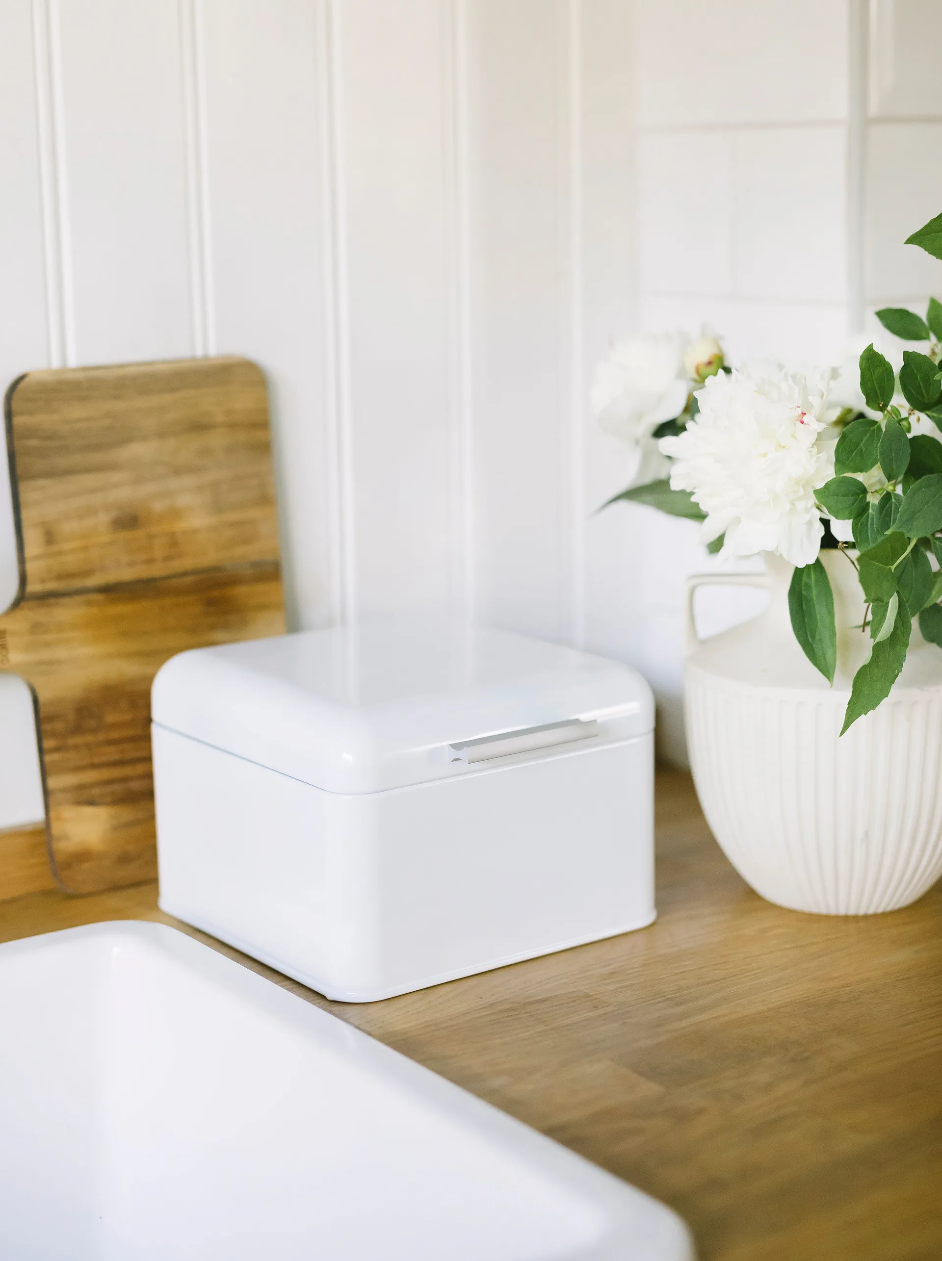 Bella ブレッドビン carbon steel 20x20 cm, White Dorre