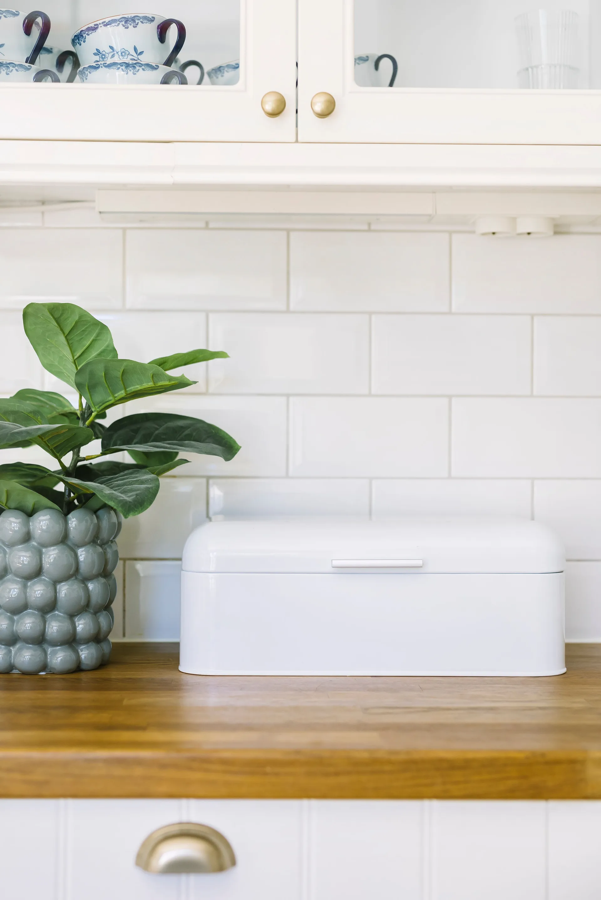 Bella ブレッドビン carbon steel 23x42 cm, White Dorre