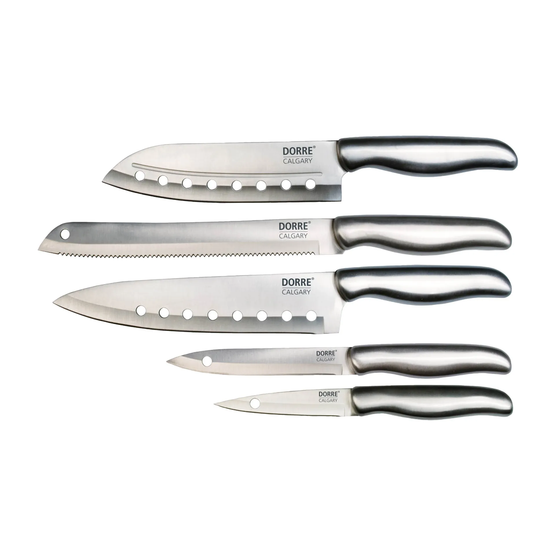 Calgary ナイフセット 5ピース, Stainless steel Dorre