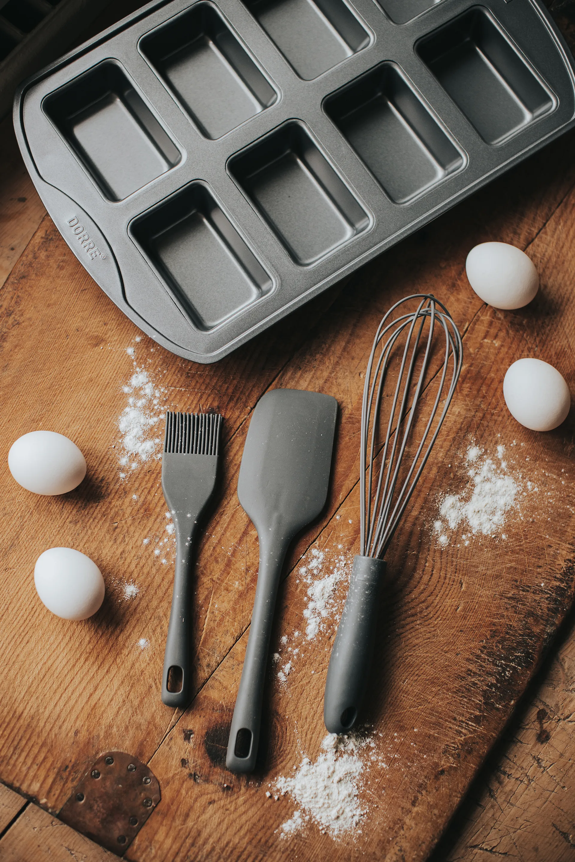 Cookie ユーテンシルセット, Grey, silicone, 3 pieces Dorre