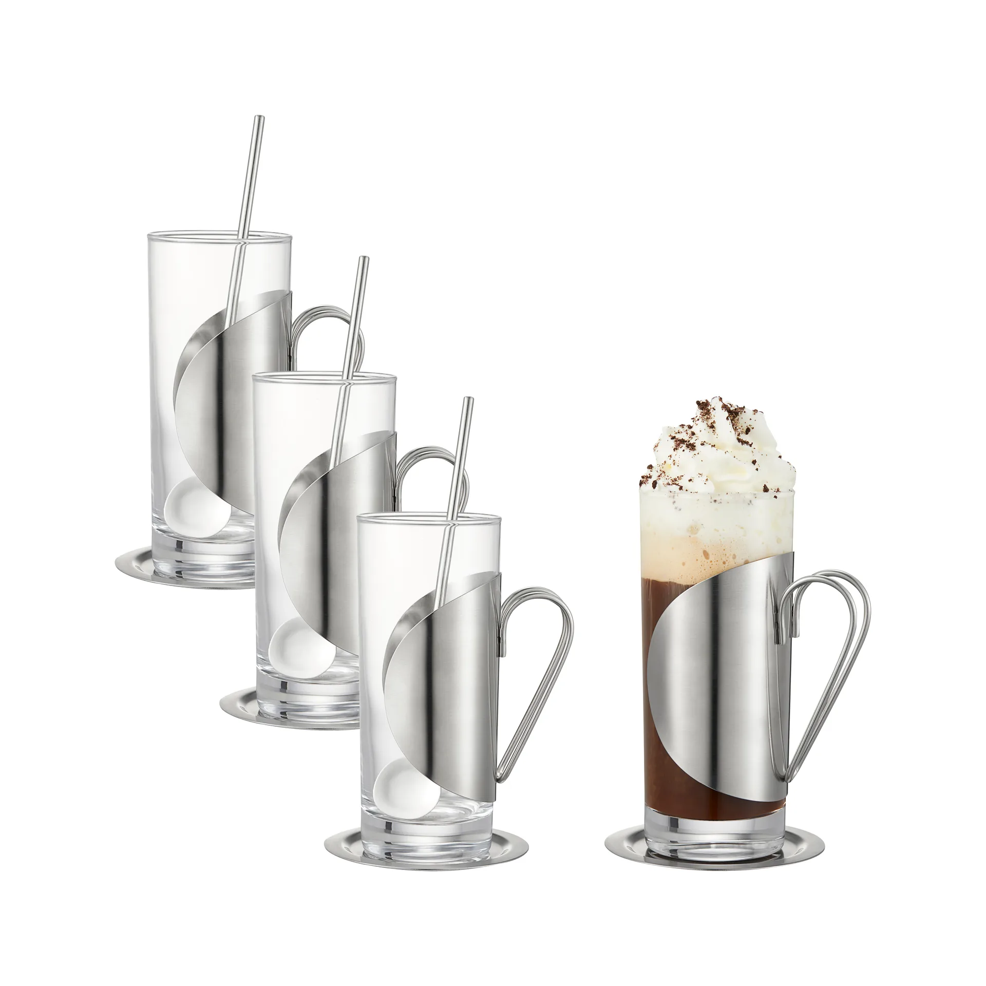Darry アイリッシュコーヒーセット, Glass-stainless steel Dorre