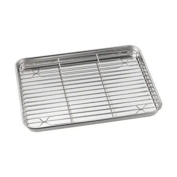 Gili ガストロパン - Stainless steel, with rack, 31.5x24.5 cm - Dorre