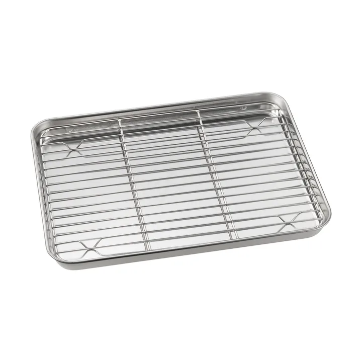 Gili ガストロパン - Stainless steel, with rack, 31.5x24.5 cm - Dorre