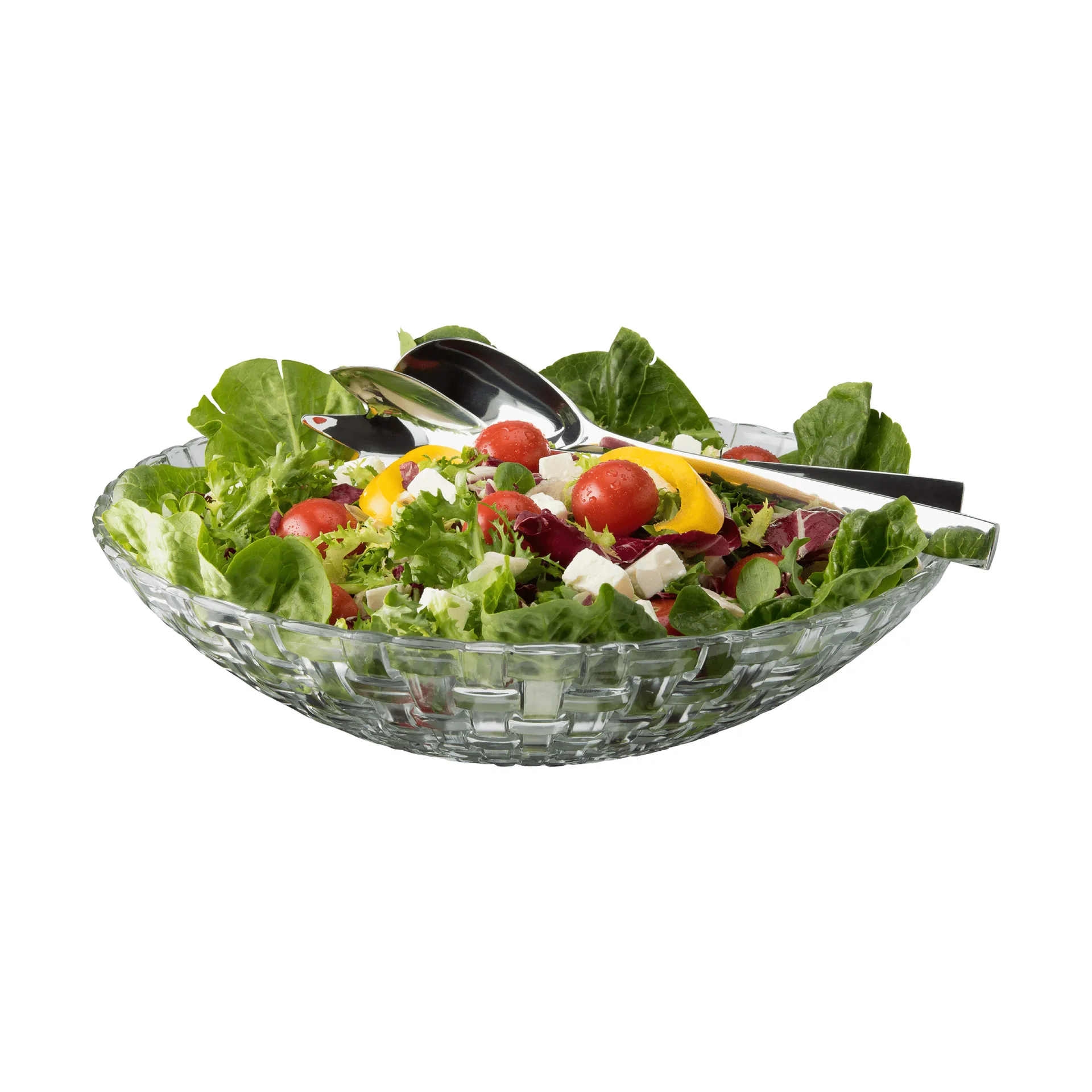 Glitter サラダボウルセット, Glass-stainless steel, 3 pieces Dorre