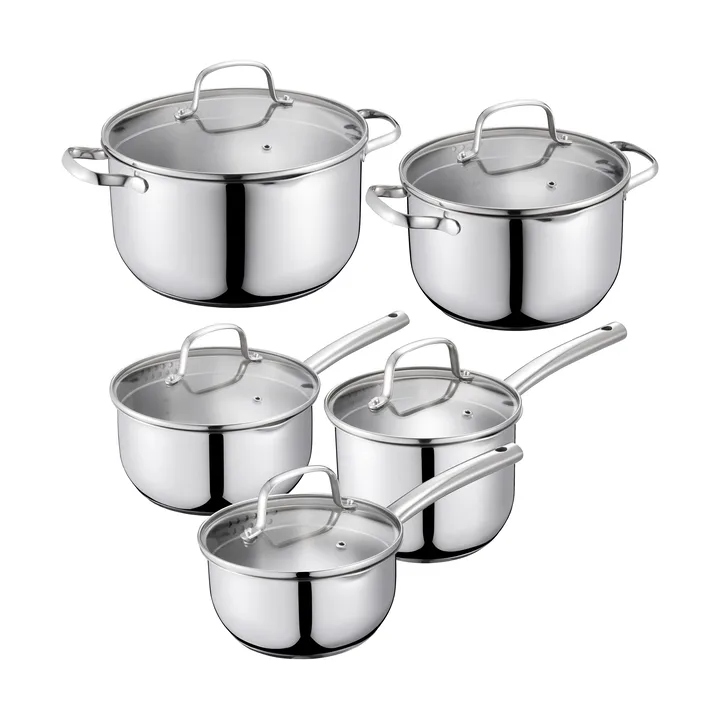 Kerri 片手鍋セット - Stainless steel, 10 pieces - Dorre
