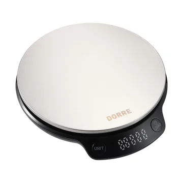Kori キッチンスケール - ステンレススチール、0.2-5000 g、18x16.5x3.1 cm - Dorre
