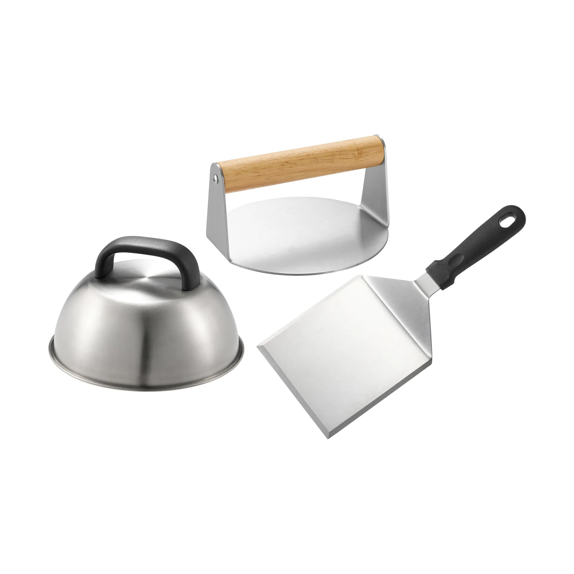 Sarika スマッシュバーガーセット, Stainless steel, 3-piece set Dorre