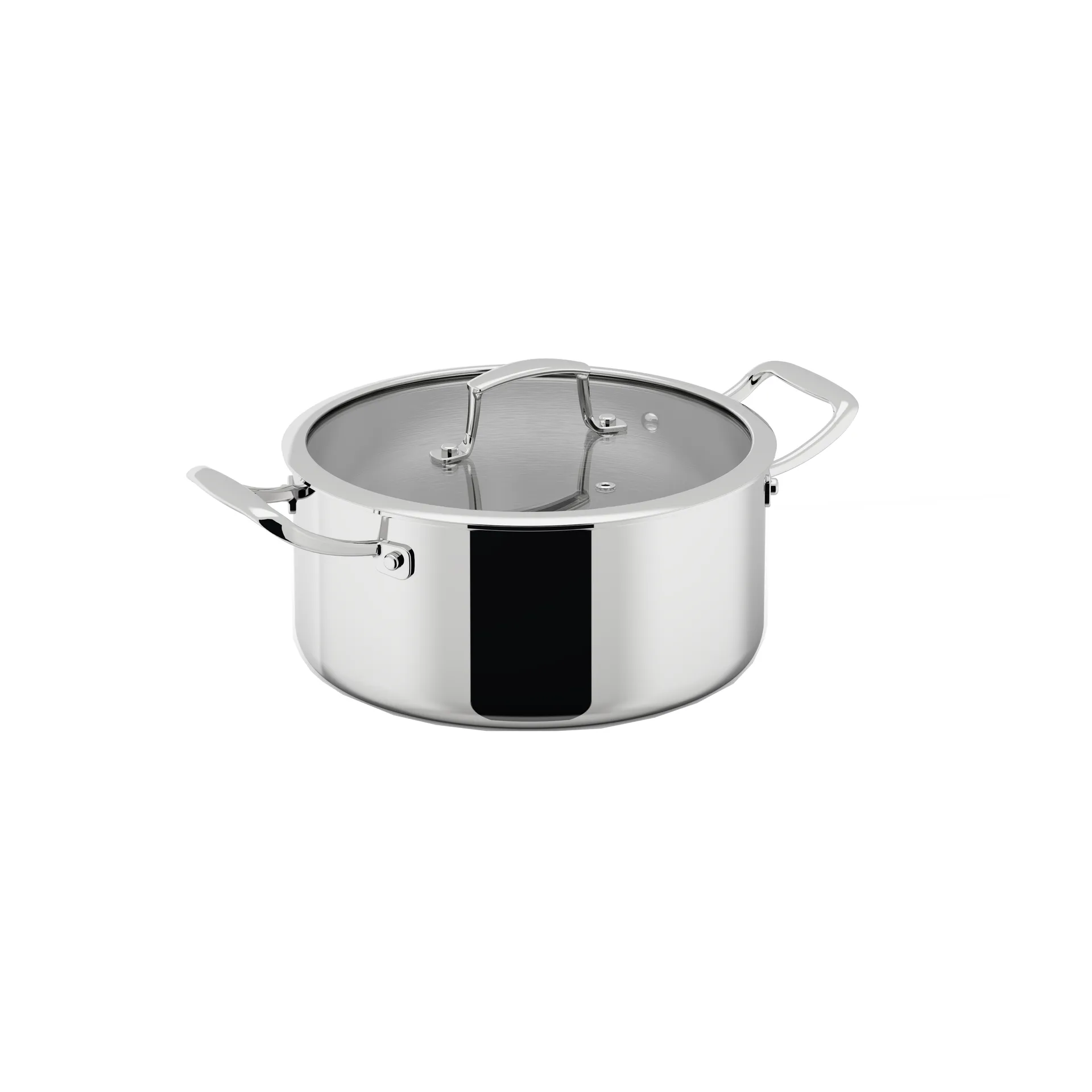 Trivence ポット, Stainless steel, glass lid, 5 L Dorre