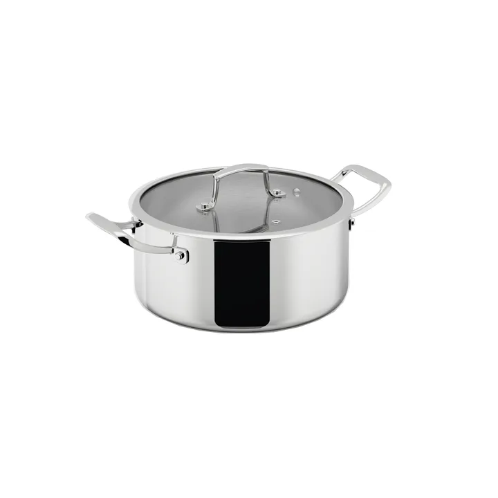 Trivence ポット - Stainless steel, glass lid, 5 L - Dorre