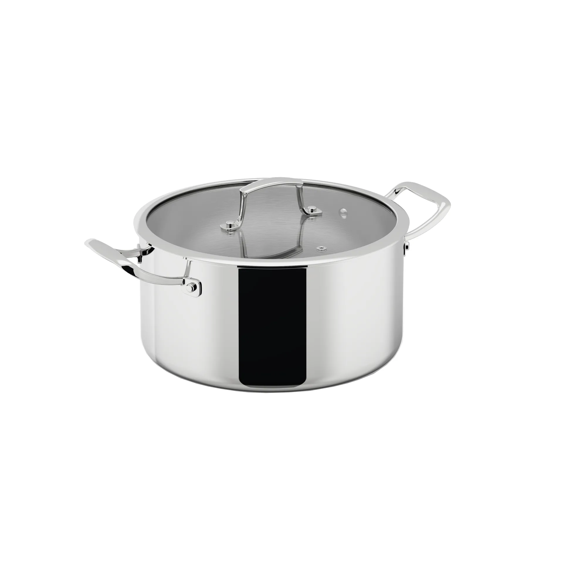 Trivence ポット, Stainless steel, glass lid, 7 L Dorre